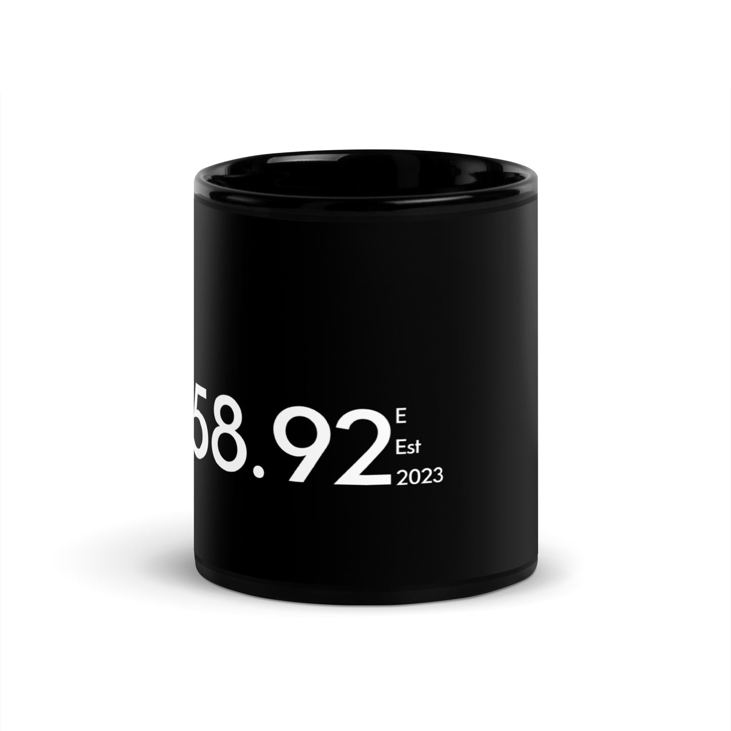 58.92 E - Schwarze glänzende Tasse