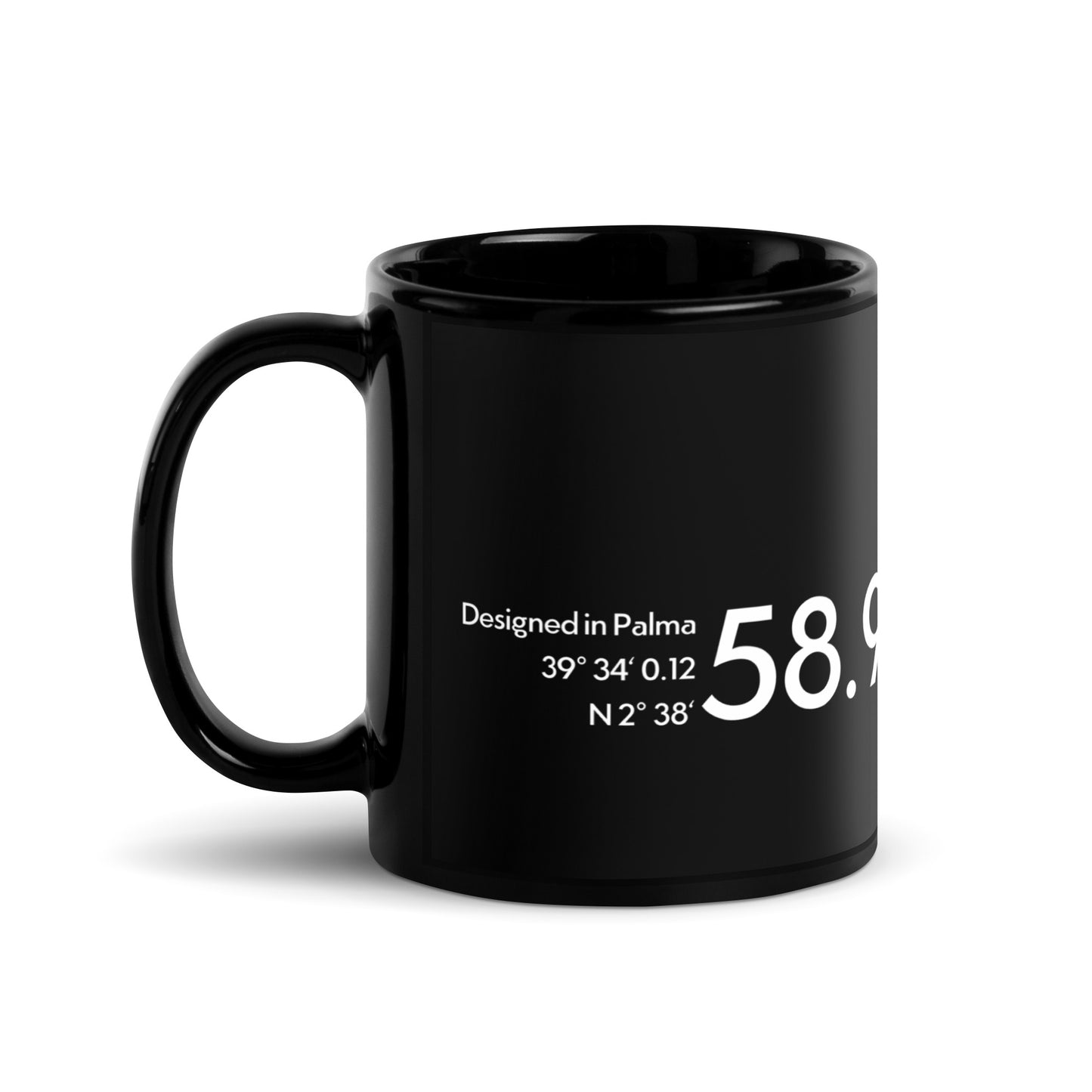 58.92 E - Schwarze glänzende Tasse