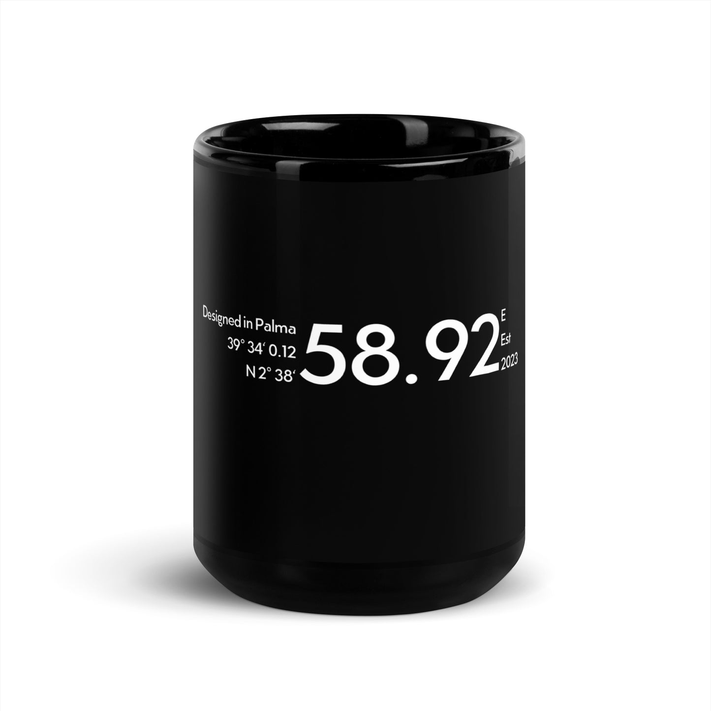 58.92 E - Schwarze glänzende Tasse