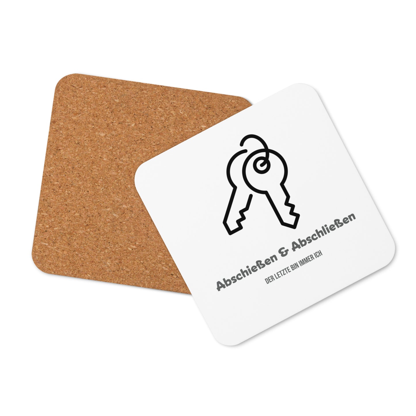 Abschießen & Abschließen Korkuntersetzer