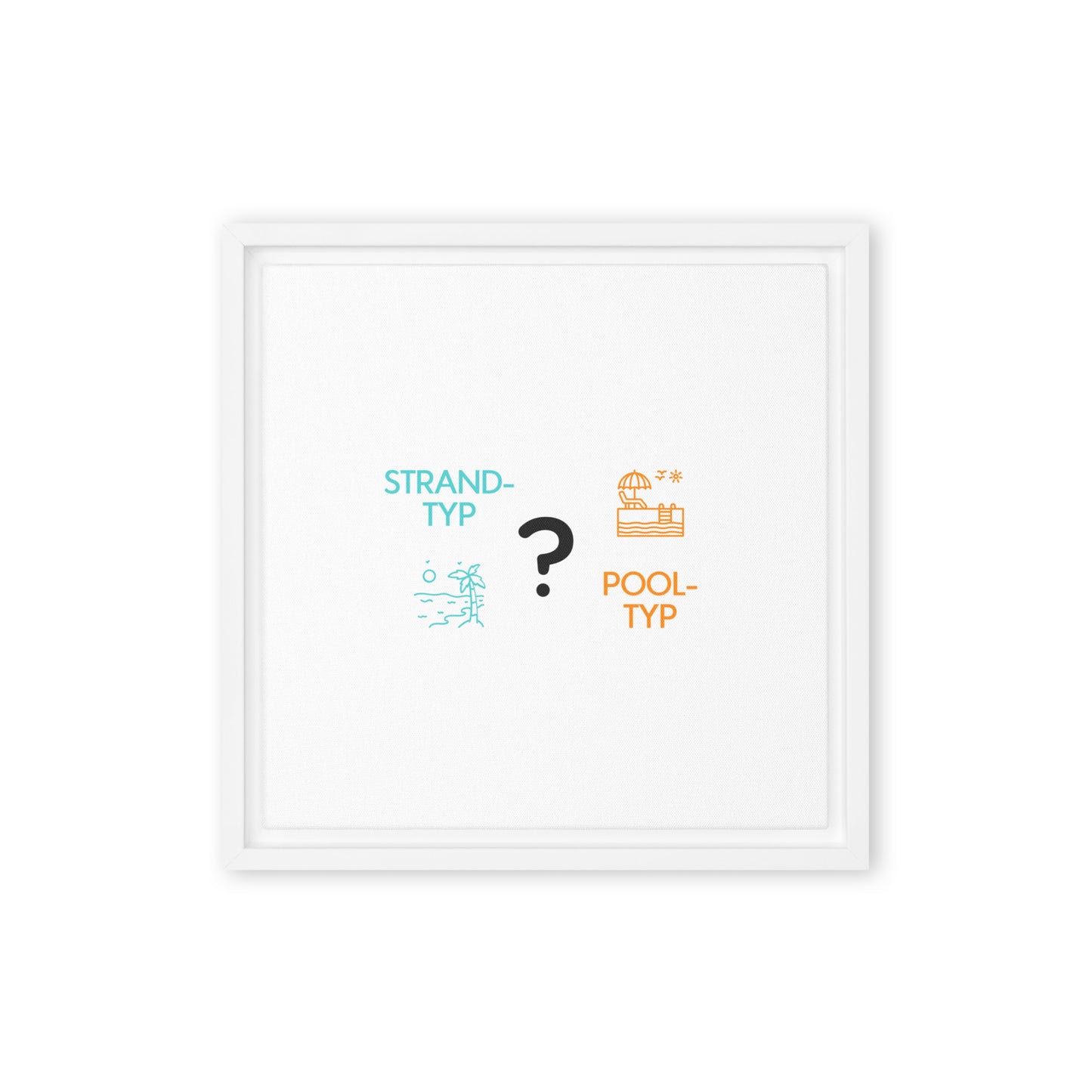 Strand oder Pool - Typ Gerahmte Leinwand
