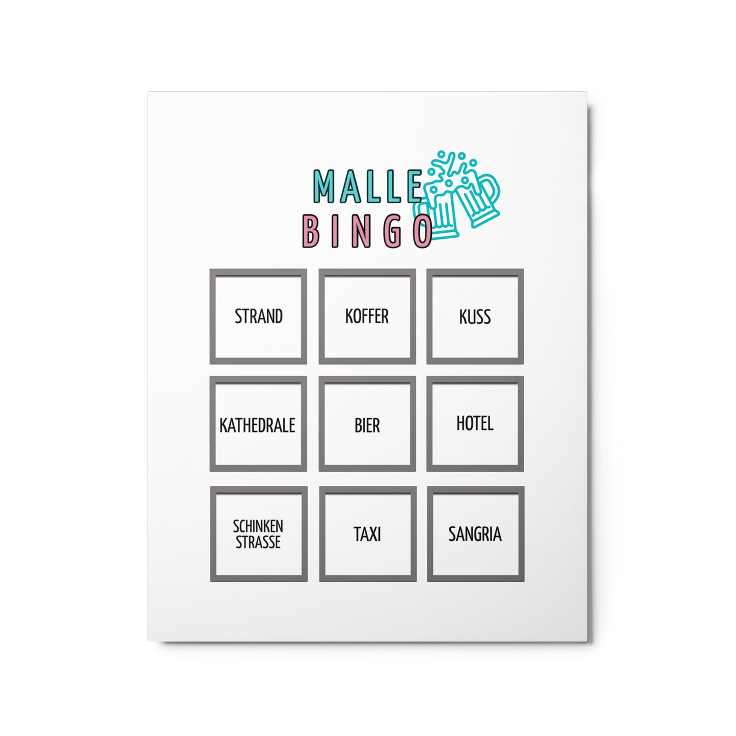 Malle-Bingo Metallposter