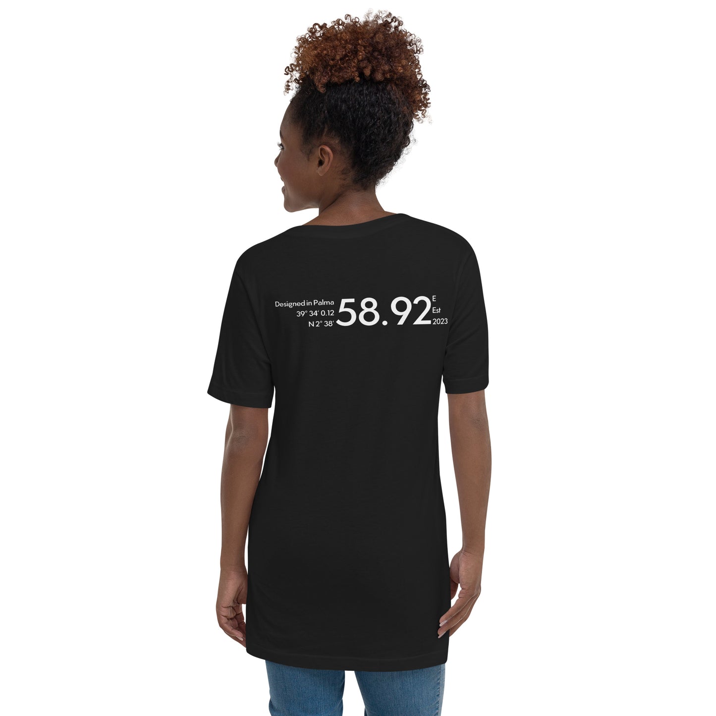 58.92 E - Kurzärmeliges-T-Shirt mit V-Ausschnitt