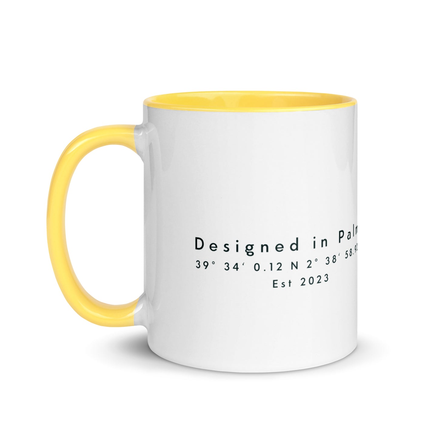 Insel Koordinaten - Tasse mit farbiger Innenseite