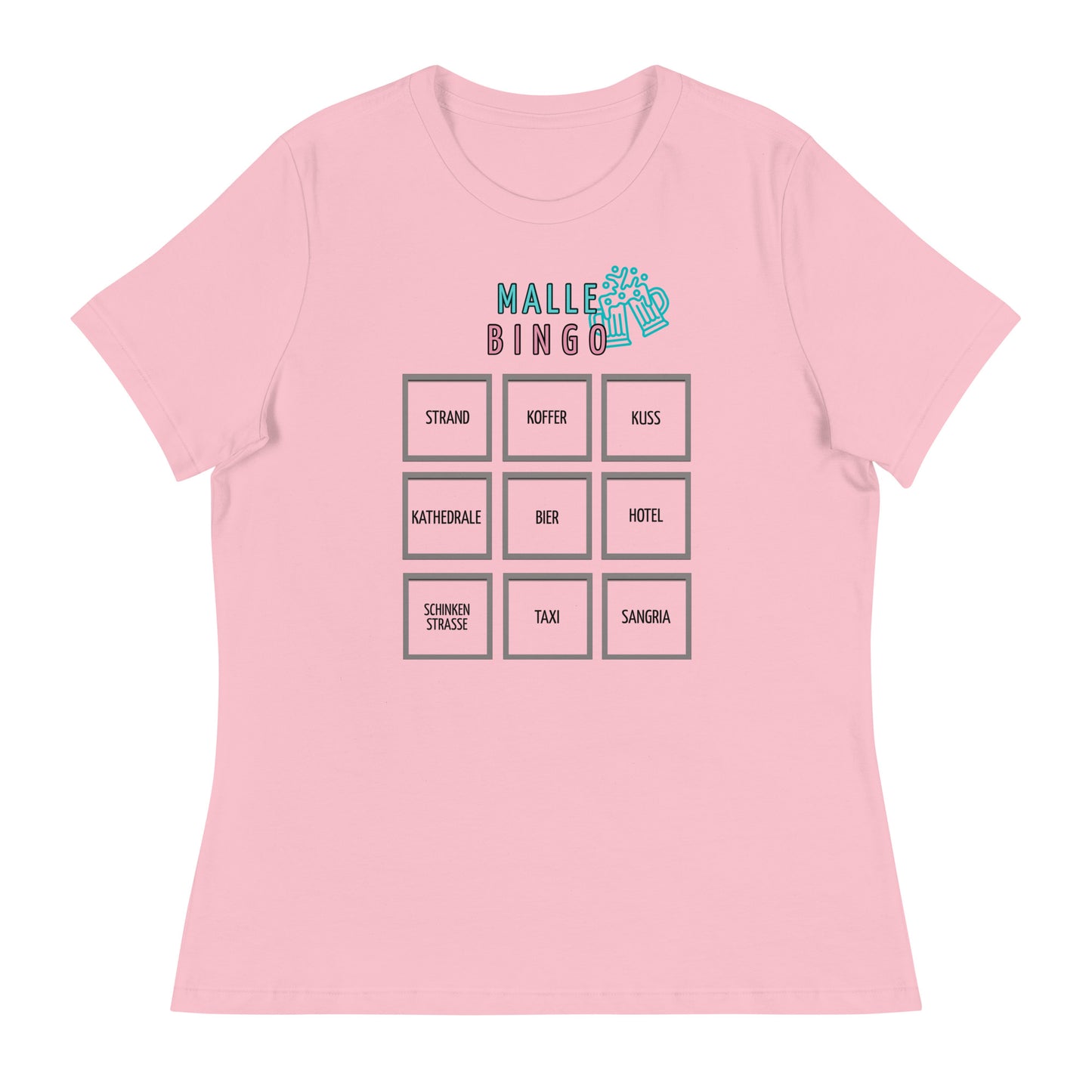 Malle-Bingo Lockeres Damen-T-Shirt